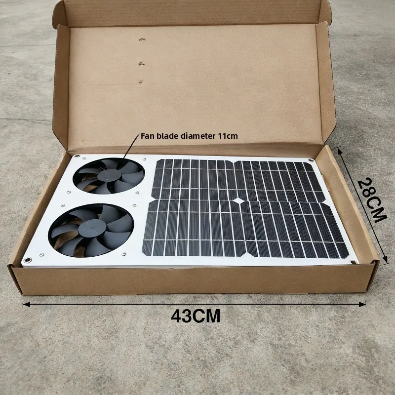 Solar Exhaust Cooling Fan for Pet Houses, Sunrooms, Public Toilets, Car Cooling Semi-flexible Integrated Type