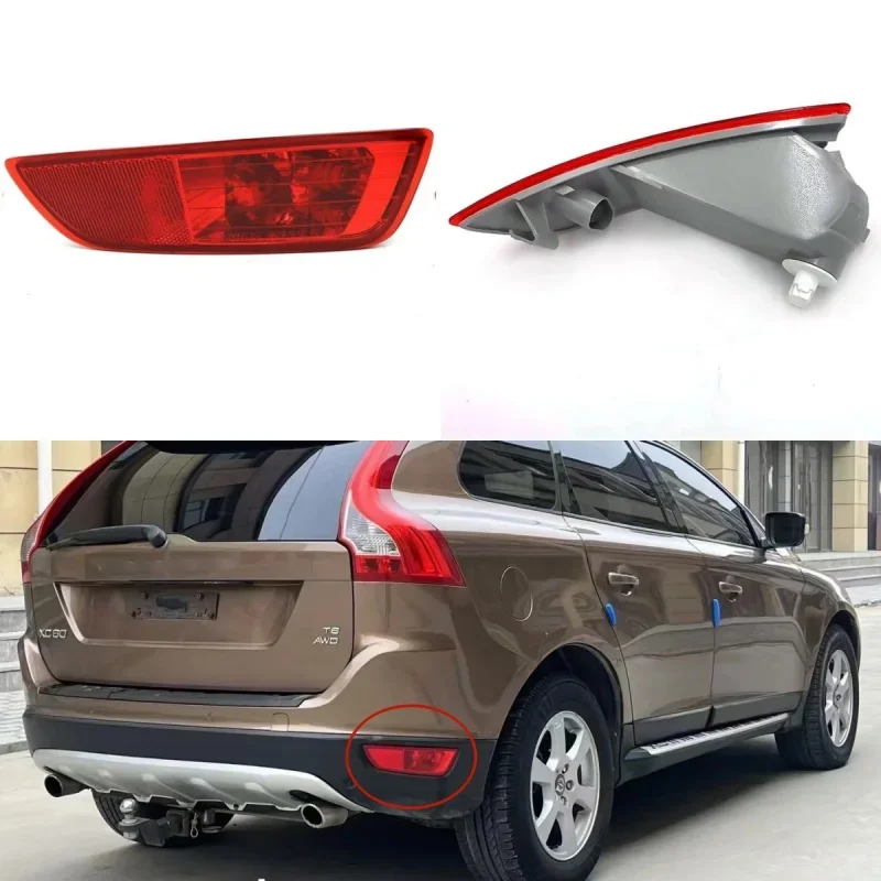 For Volvo XC60 2009 2010 2011 2012 2013 Accessories Car Rear Bumper Fog Light Parking Warning Reflector Taillights