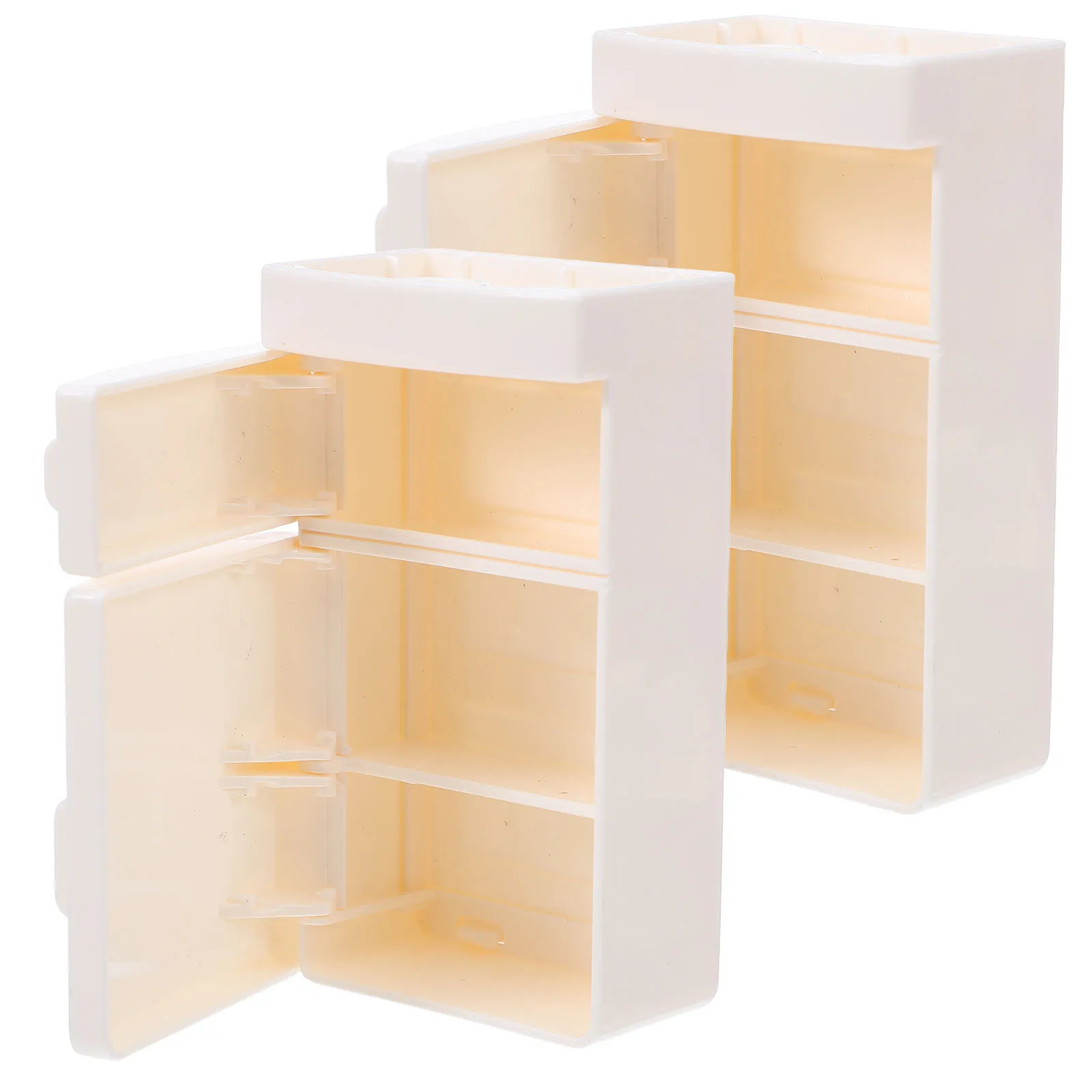 

2Pcs Miniature Refrigerator Realistic Simulation Kitchen Accessory Pretend Play Fridge Miniature Kitchen Furniture Decor