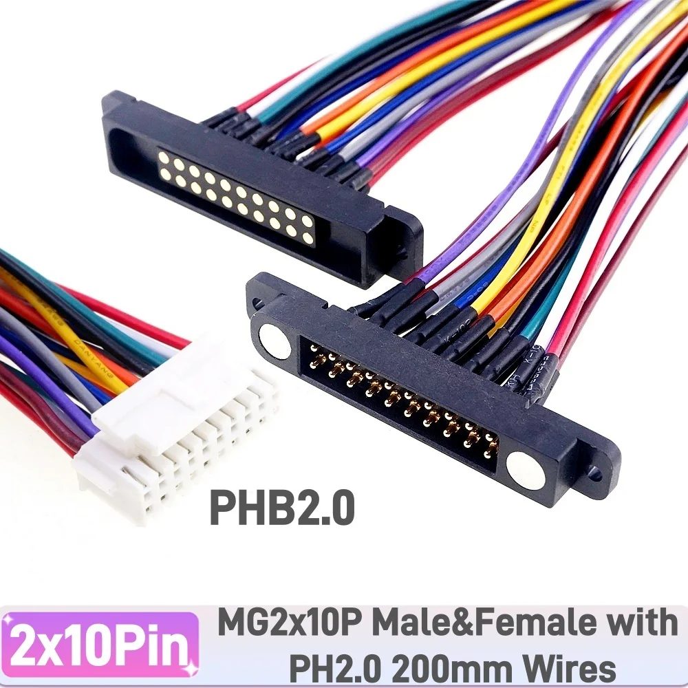 1/3 Paar 2A Magnetstecker Zweireihig 8 10 12 14 16 20 Positionen Pogopin Männlich Weiblich 2,54 MM Federbelastete DC-Steckdose PH – Detail 6