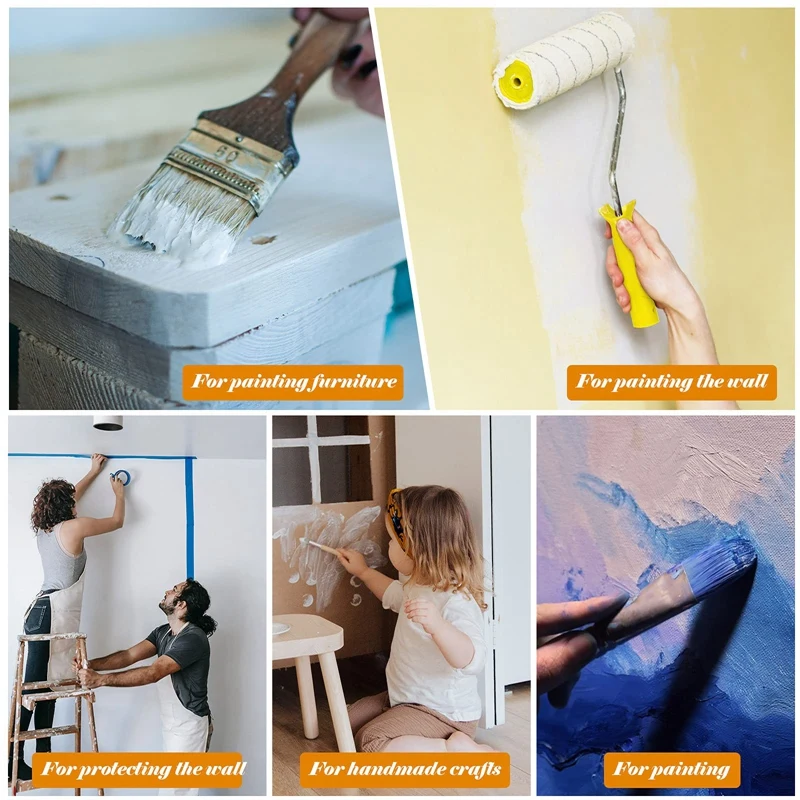 7Pcs Mini Foam Paint Roller Tray Set 2 Inch Small Roller Paint Brush Foam Paint Roller Kit