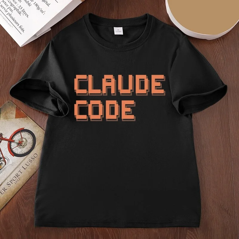 CLAUDE CODE AI Code Classic T-Shirt Men Women Game Cotton Short Sleeve Tshirt Casual Loose Round Neck Printed T Shirt Clothing