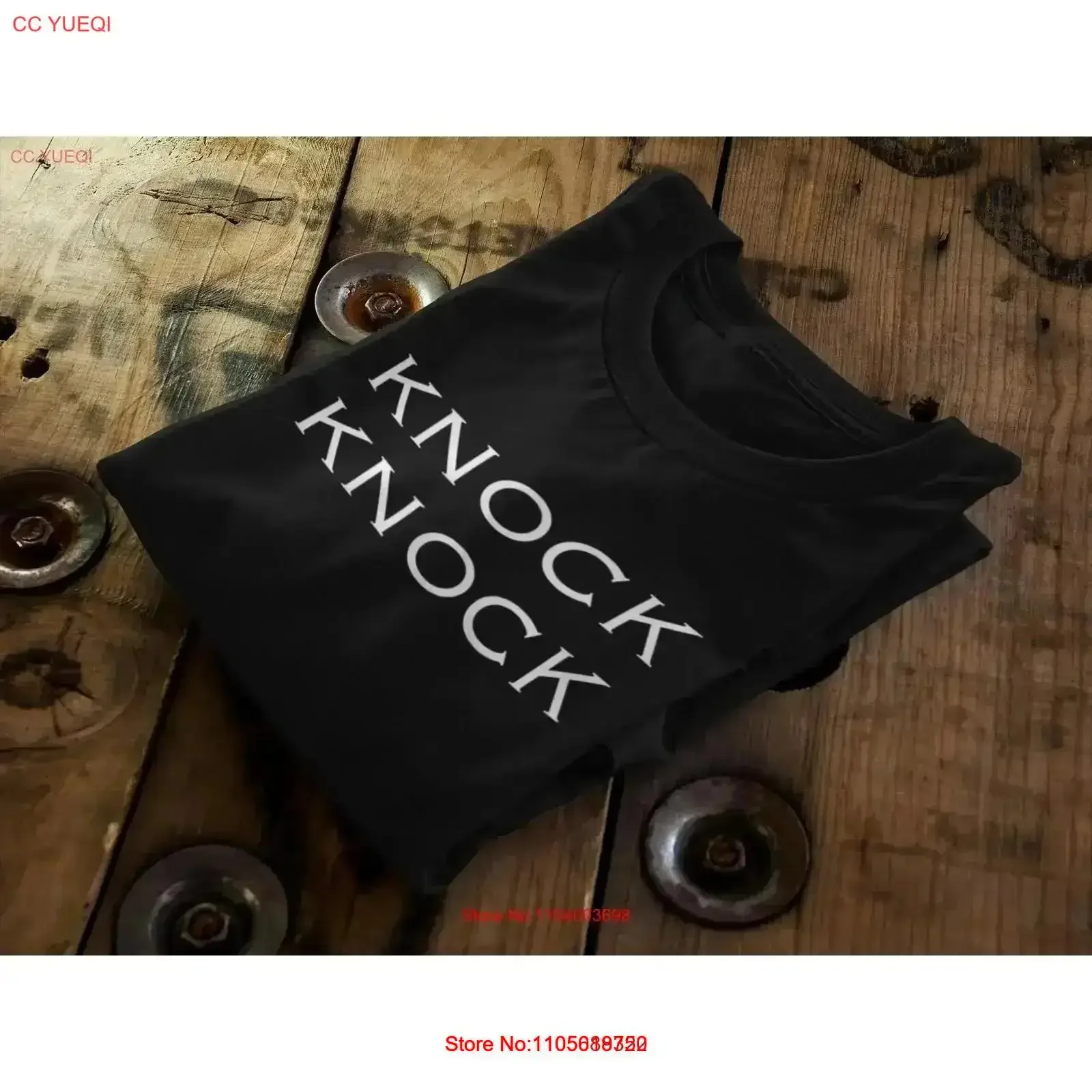 Funny Knock T Shirt Cool Text Comfy Cotton Wear Sizes Statement Fashion Unique Casual Apparel vintage Washed homme Breathable