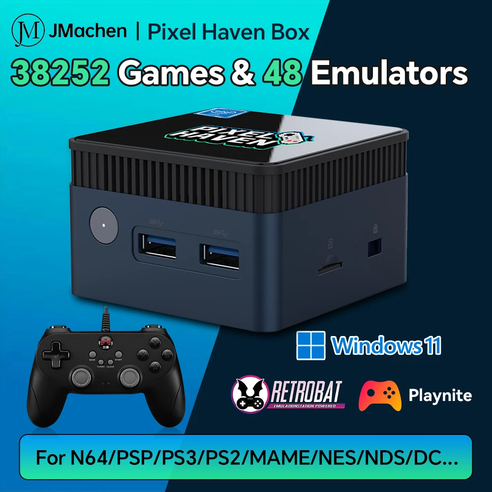 Retro Game Consoles With 48 Emulators For N64/PSP/PS3/PS2/MAME/DC Portable Handheld Mini PC With 38252 Retro&AAA Games Plug&Play