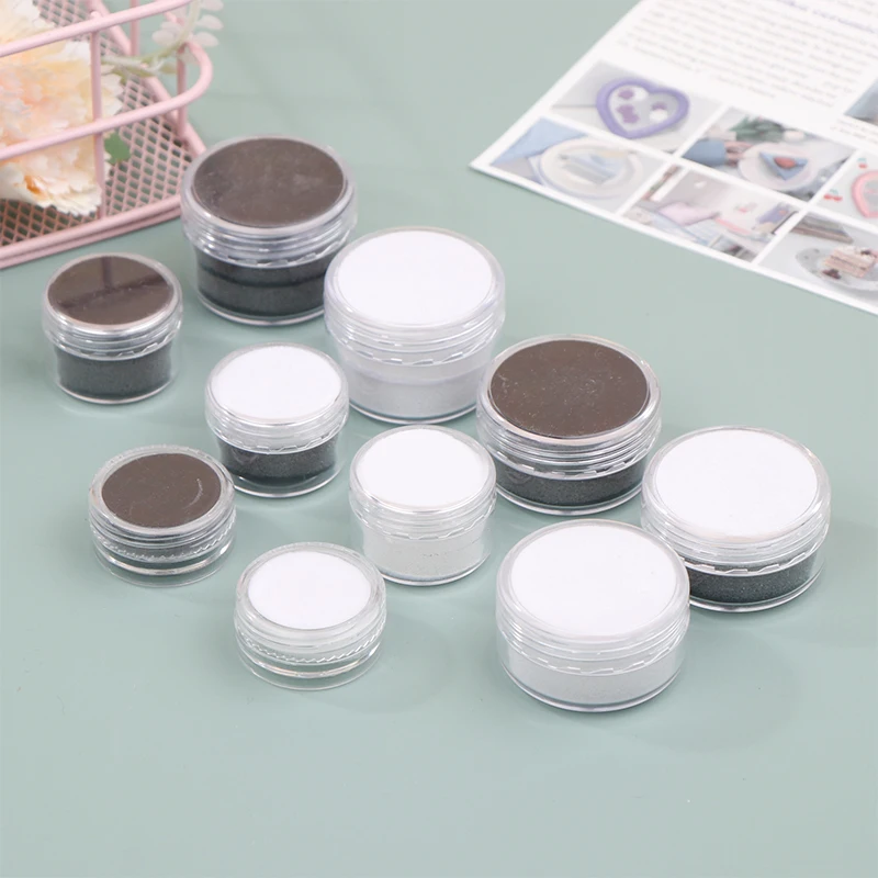 Circular Color Gemstone Bare Stone Ring Display Storag Box With Transparent Plastic Rotating Cover Different Sizes Sponge Prote