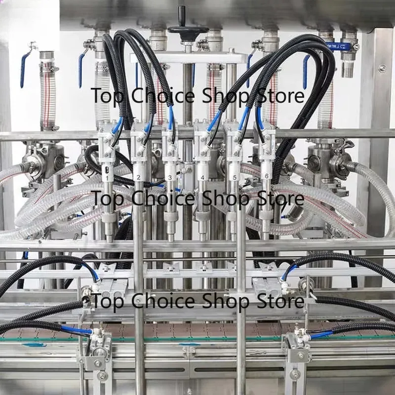 GT6T-6G Automatic Piston  Filling Machine Mixing PET Glass PLC For Jam Paste Peanut Butter Oil Salad Sesame Beverage