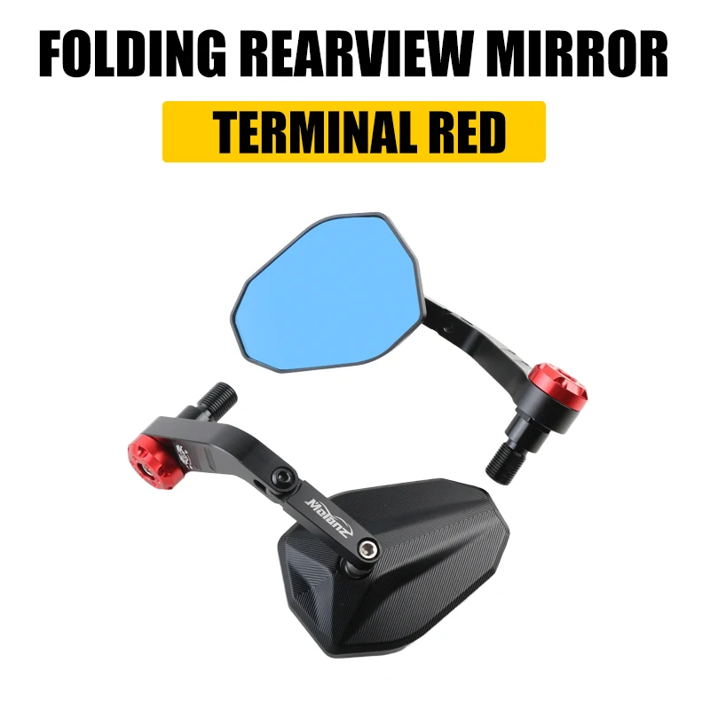 Opvouwbare Bar End Spiegels CNC Aluminium Anti Glare Groothoek voor Yamaha MT-07 MT-09 MT-10 XSR700 XSR900 MT-125 Motorfiets