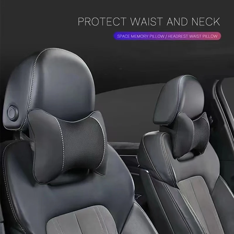 Car Headrest Neck Cushion Memory Foam Soft Accessories For Peugeot 206 307 308 3008 207 208 407 508 2008 5008 107 106 205 4008