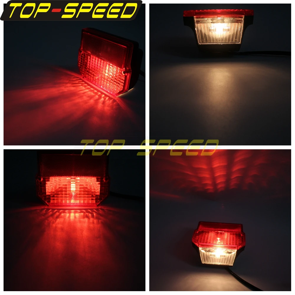 Motorcycle Taillight Reflector License Plate Light For MZ ETZ150 ETZ250 ETZ251 ETZ301 Suzuki TS125 TS150 TS250 Simson SR50 S51