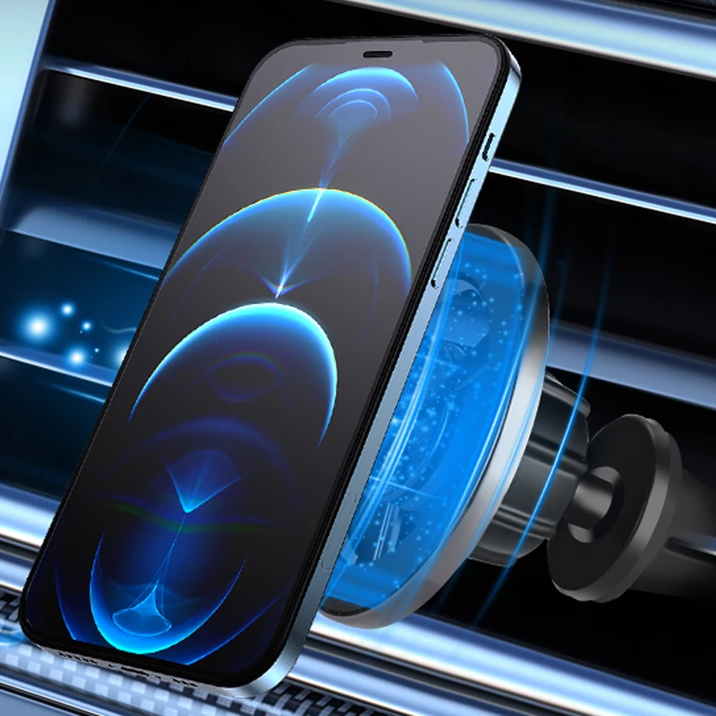 Suporte magnético do telefone do carro para magsafe ímã montar celular preto suporte painel & ventilação gps suporte para iphone 17 16 15 xiaomi