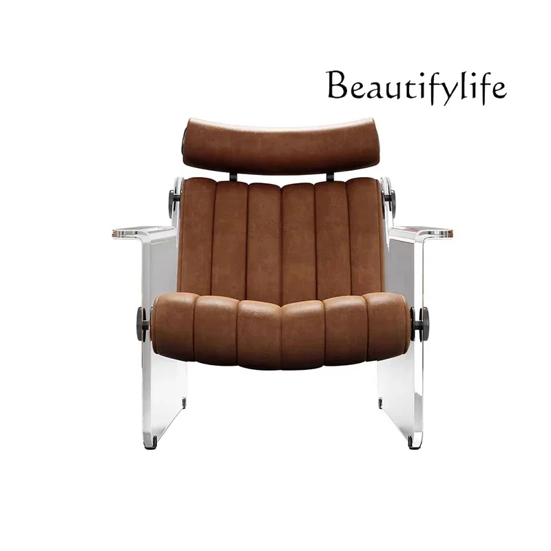 X40 Modern Light Luxury Transparent Acrylic Suspended Sofa Chair, Living Room Reception Single Chair, Whole House Matching