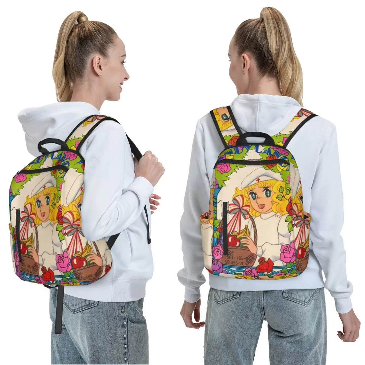 Happy Candy Candy Japan Anime Backpack Daypack Large Capacity Kids BookBag School Bag Shoulder Bags for Men Women