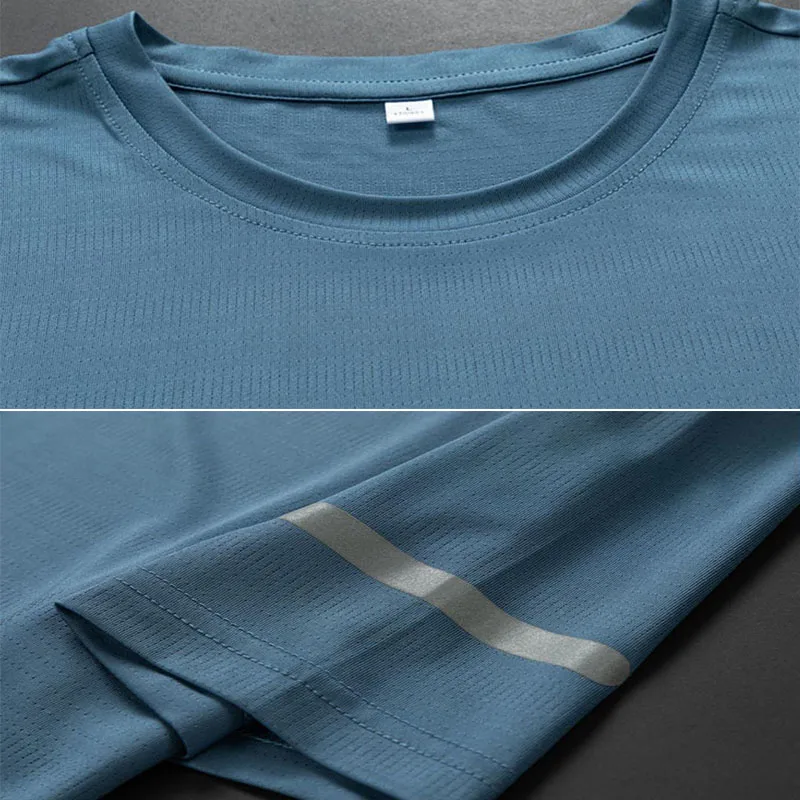 メンズ半袖Tシャツ,ラウンドネック,シルク,通気性,速乾性,ランニング,スポーツ,フィットネス,夏