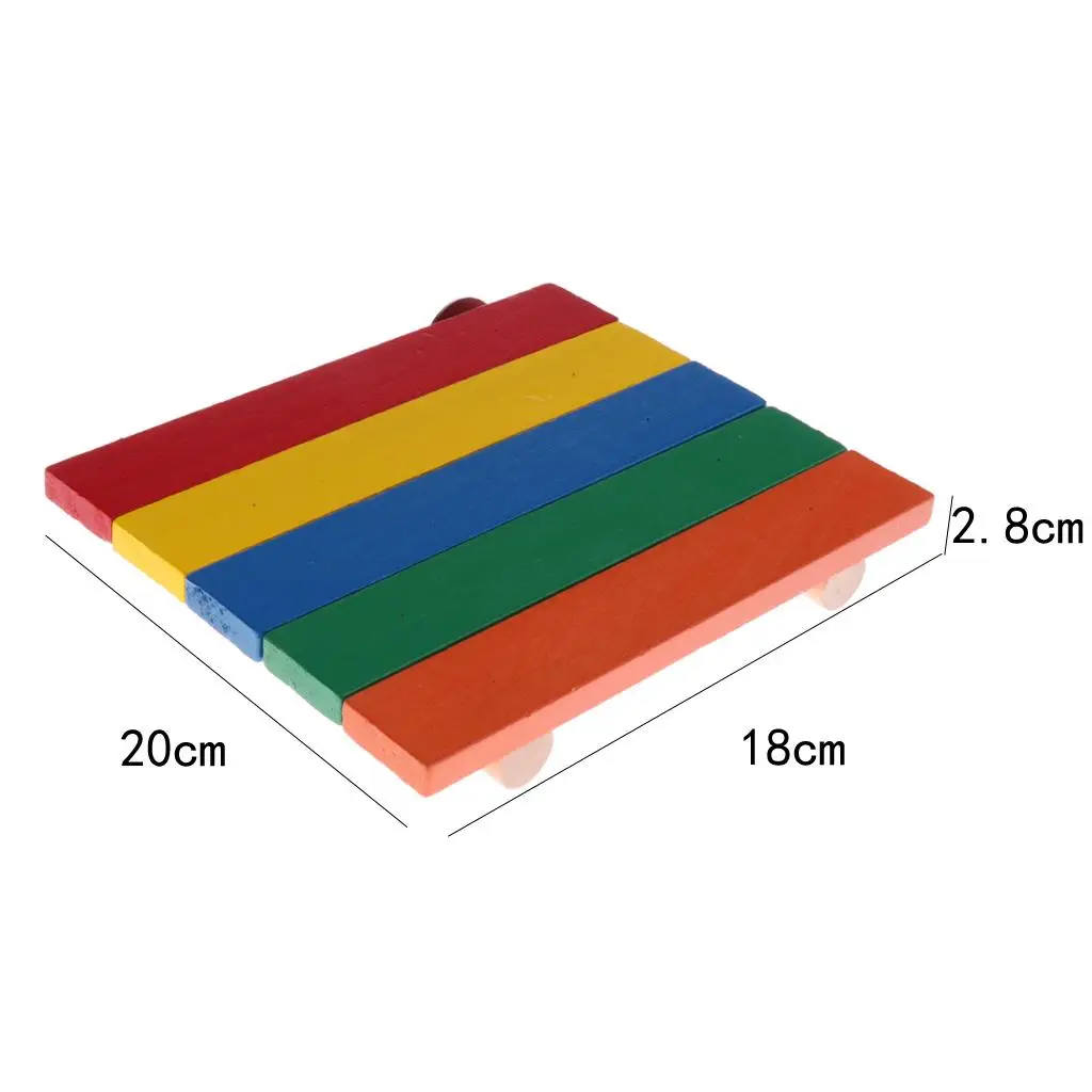 Wooden Platform Station Exercise Toy Parrot Rat Hamster Mouse Fun