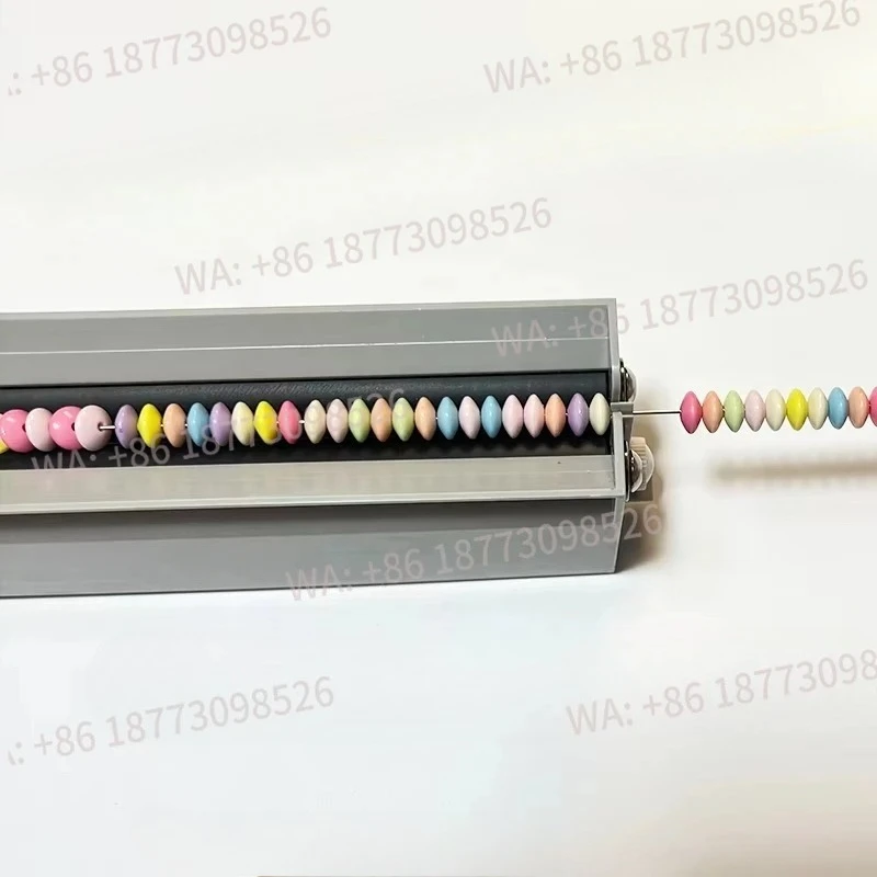 Semi automatic bead threading machine with single channel, used for irregular household bead threading