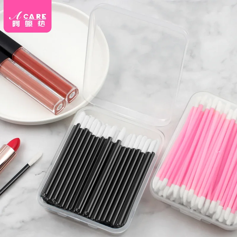 DX01/Lip brush/Disposable/A1PQ0-Easy-to-Use smudges makeup color lipstick lip brush small portable mini mouth