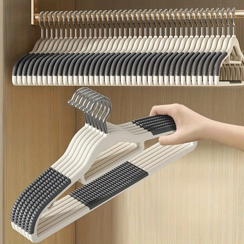 10pcs Heavy-duty Anti Slip Hanger for Wardrobe Organization,Various Color of Household Hanger
