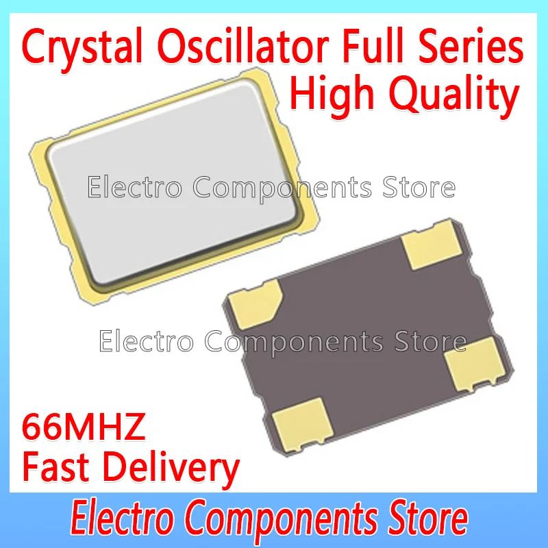 5Pcs/Lot 7050 4P 3.3V 66.000MHz 66MHz 66M 4Pin SMD Active Crystal Oscillator OSC 5*7 Active Patch Crystals 5070 7*5mm 66.000M