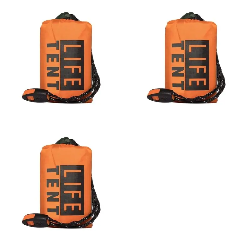 

【Великолепная распродажа】3X изолированная аварийная палатка для 2 человек, водонепроницаемая аварийная спасательная изоляция, включает в себя спасательный свисток, палатка Ripstop