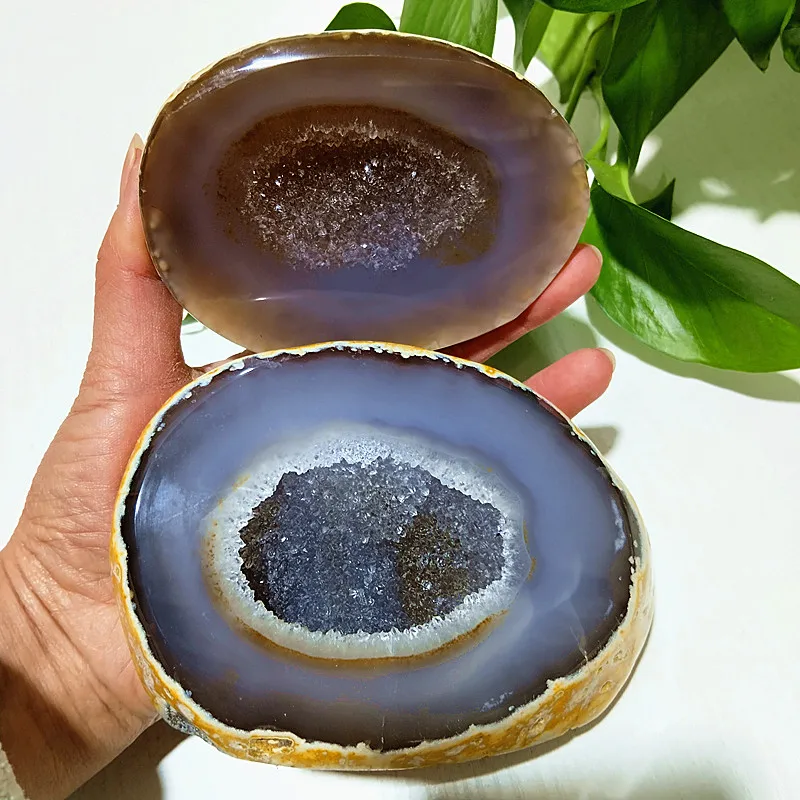 

A Natural Stone Agate Twain Druzy Geode Crystal Cluster Cave Gemstones Feng Shui Crysta Meditation Exorcism Home Room Decoration