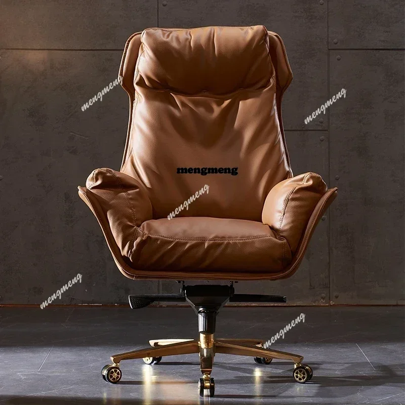 

Роскошные кожаные офисные кресла Nordic Luxury для руководителя, комфортные кресла для длительного сидения, для учебы и работы, дизайнерская мебель для дома и офиса SillasF132