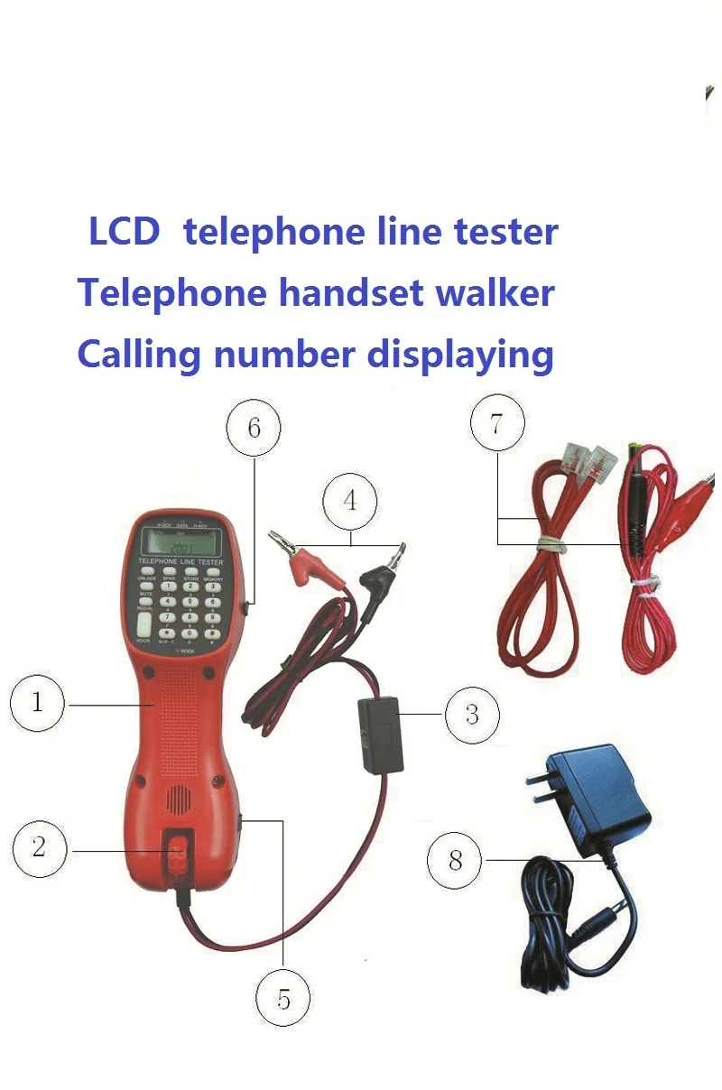 JK230D telephone line tester lineman  Telephone handset walker for Identify ADSL/ISDN in Israeli telphone line