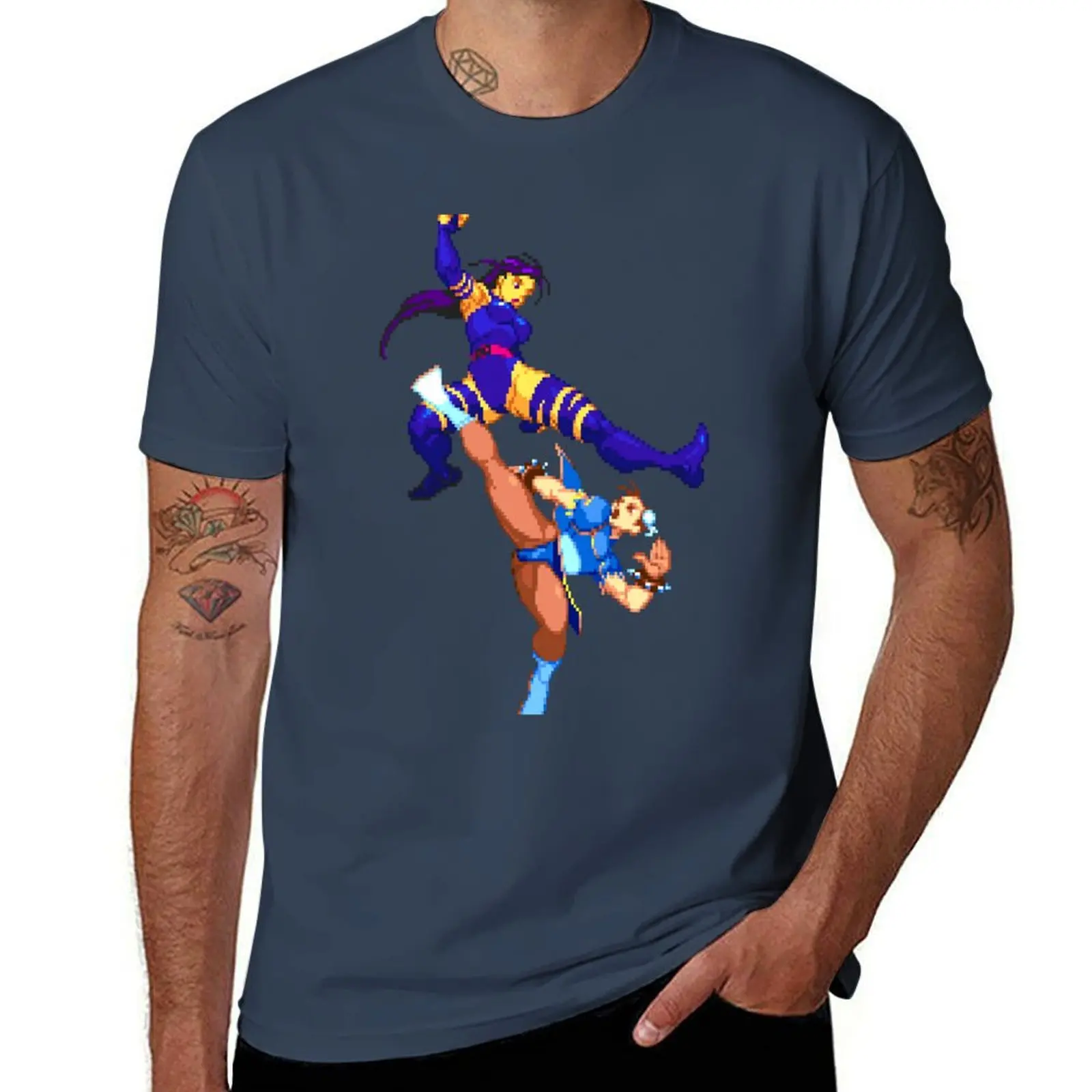 

Psylocke vs Chun Li MvC2 T-Shirt graphic shirts Louboutins croswit shirt man gifts for boyfriend t shirts for men pack