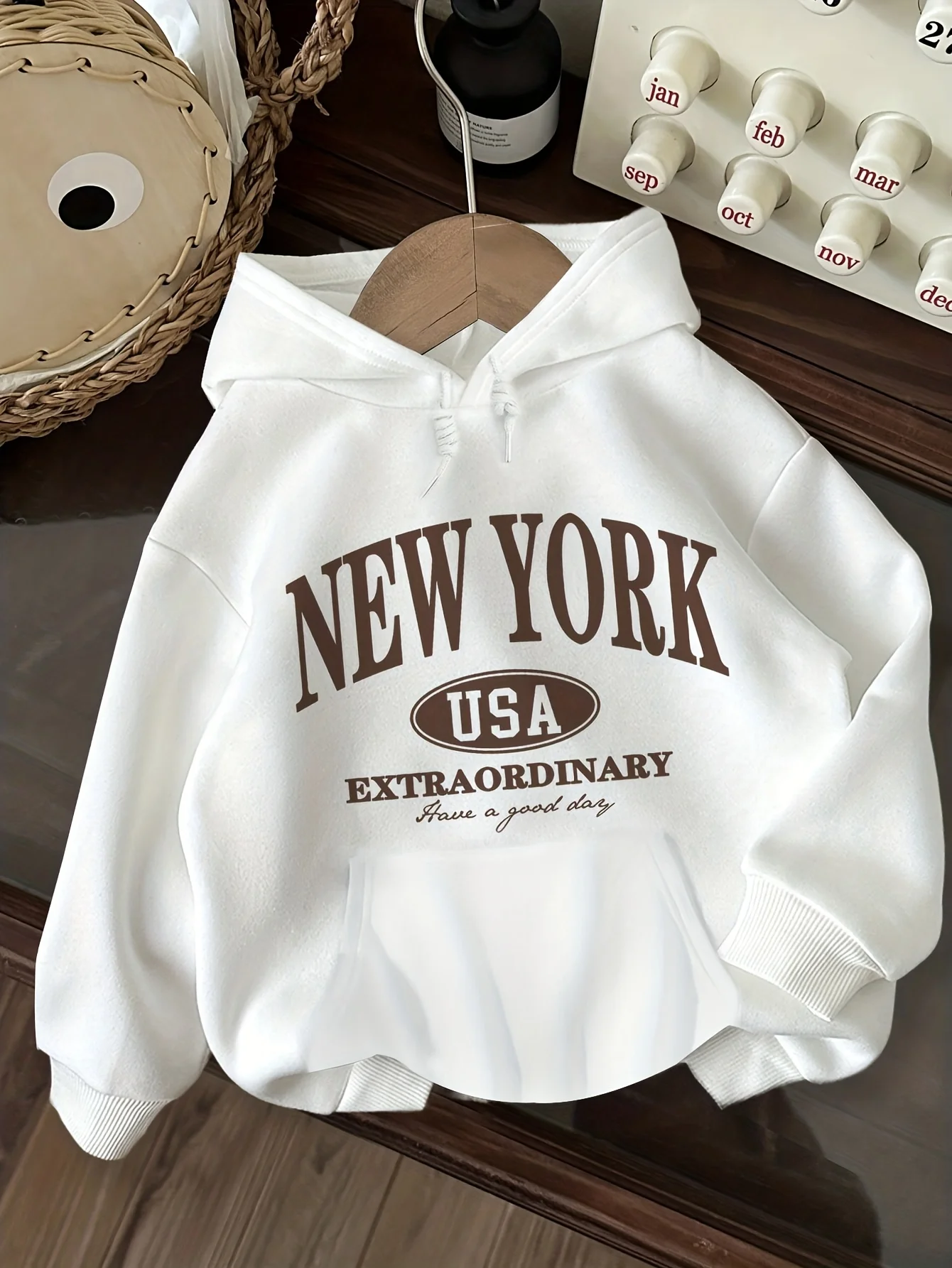Winter Clothing New York - Sweat-shirt à capuche avec imprimé New