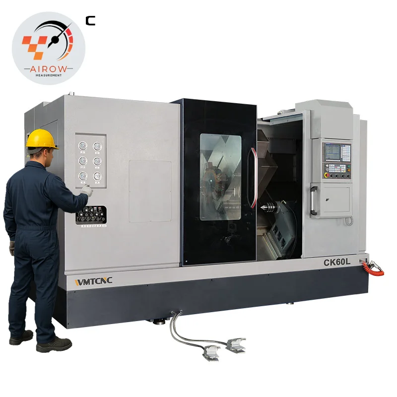 Ariow CK60L High Precision Horizontal Automatic CNC Slant Bed Lathe with Tool Turret From China for Metal Processing