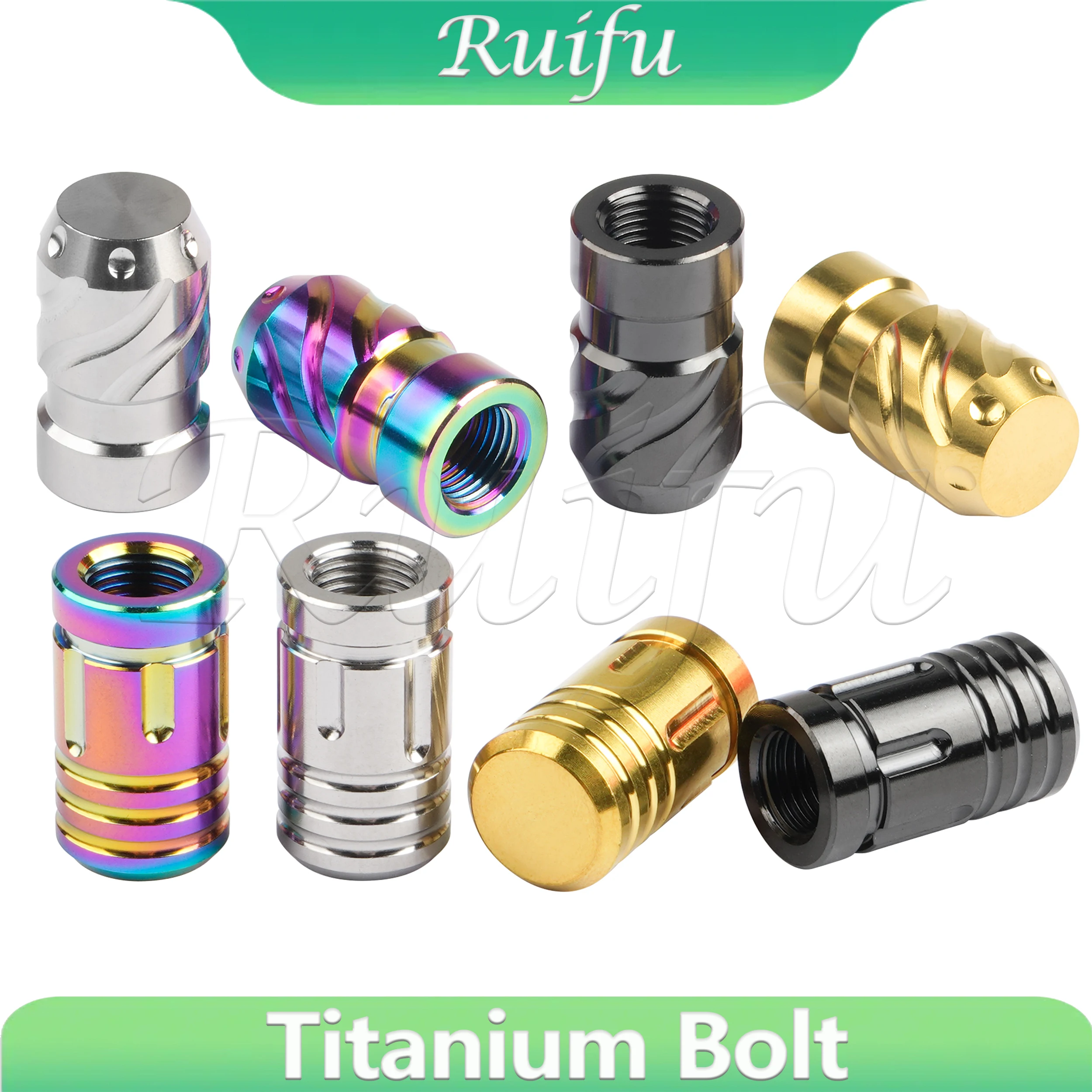 

Ruifu Titanium Alloy Valve Cap Modification Dust Cap Valve Core Cap for Motorcycle Bicycle Modification