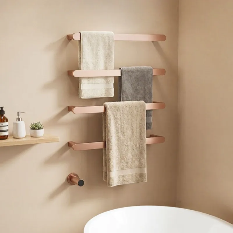 Concealed Mounted Electric Towel Rack Stainless Steel Waterproof Constant Temperature Towel Warmers Heated Bathroom Fixture