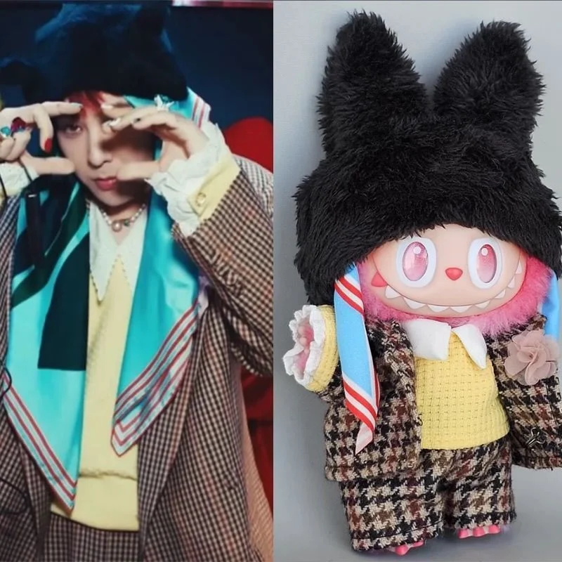 

Only Clothes Hot15-17cm Doll Idol Gd Same Style Fashionable Powermv Styling Universal Labubu Vinyl Plush Doll Clothes Fans Gifts