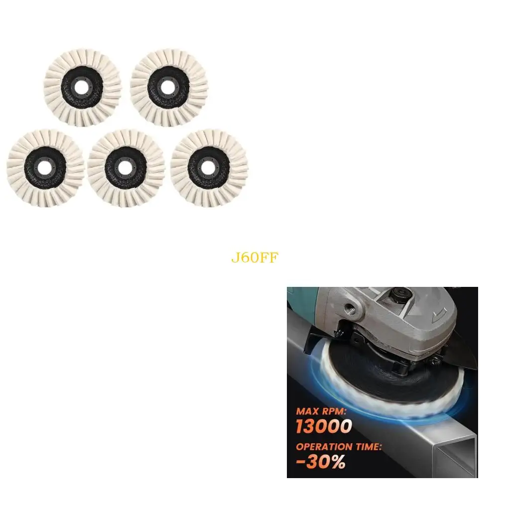 

J60F 5pcs Многослойные фланцевые наборы полировочных колес Поверхности Уточнения