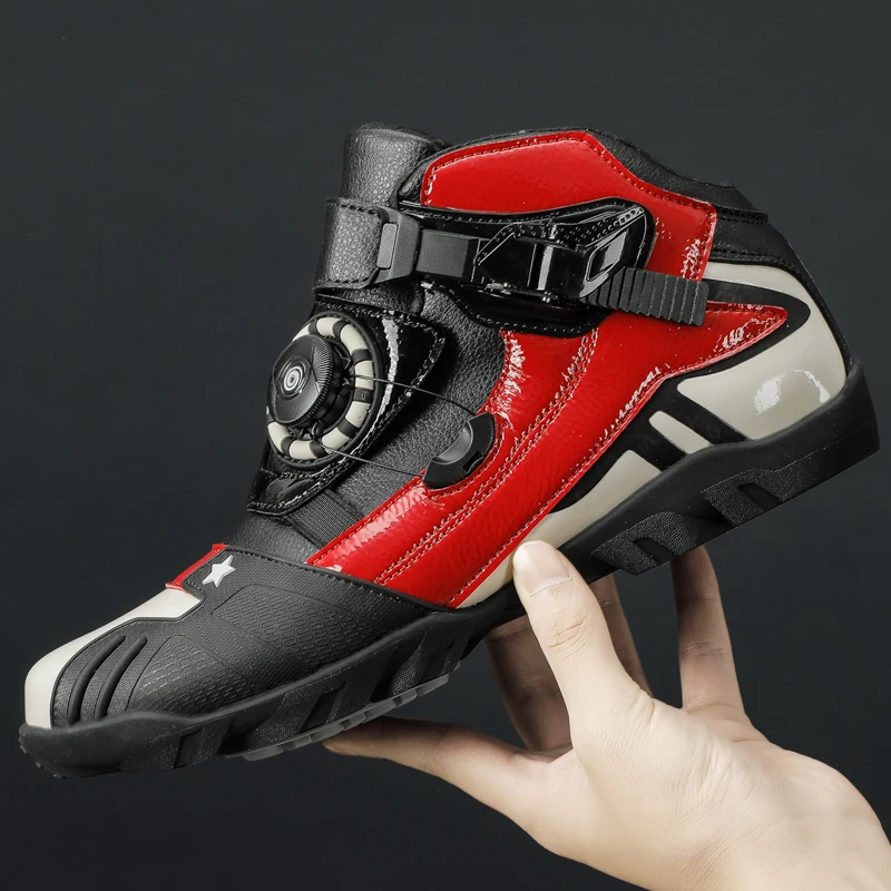 

Motorcycle protective riding boot men high top fashion breathable anti slip off-road cycling shoes travel equipment four seasons