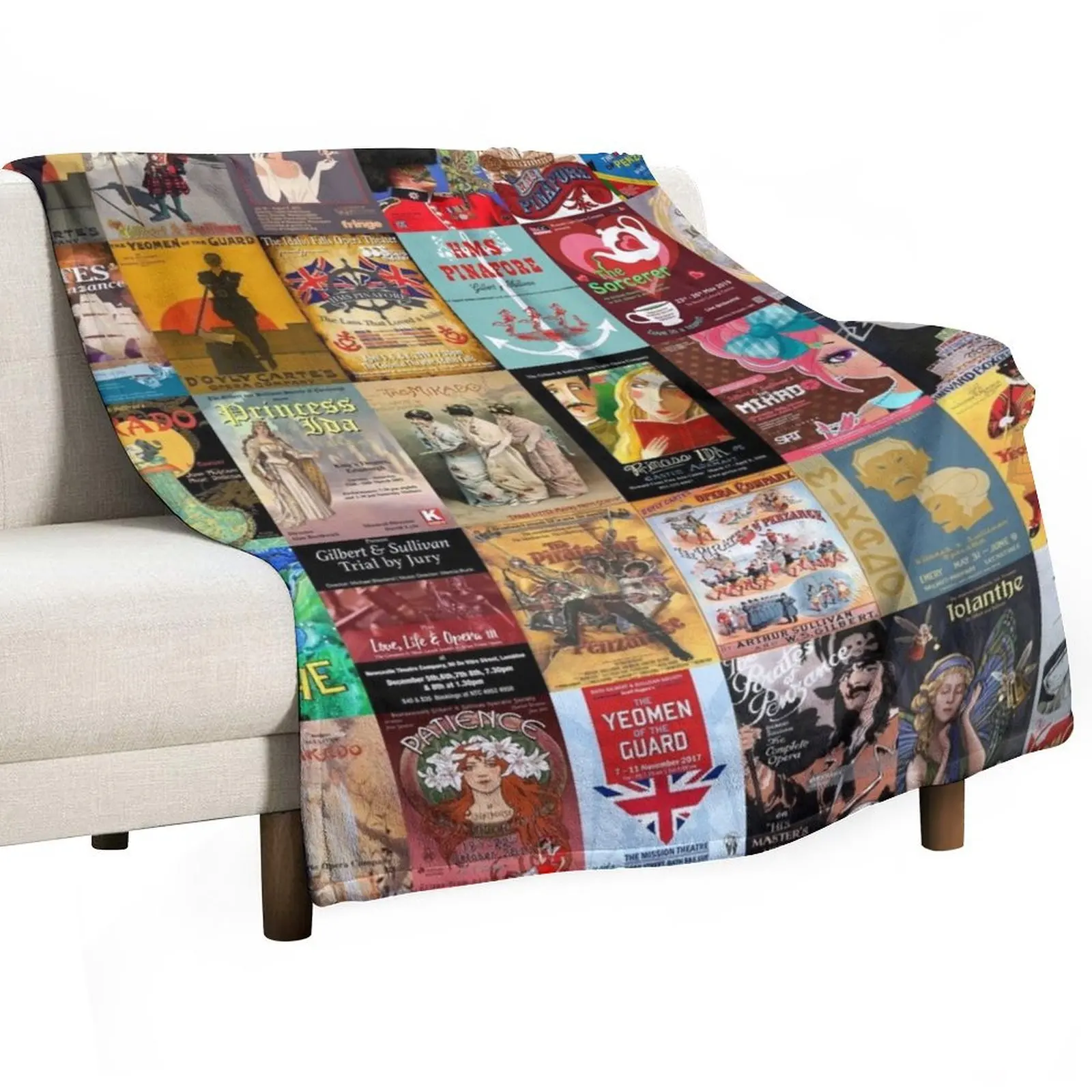 Gilbert and Sullivan Opera Posters Throw Blanket Bed Blankets Sofas Of Decoration Blankets For Bed Loose Blankets