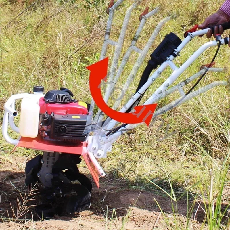 Small Tillage Machine Agricultural Rotary Tiller Multi-function Lawn Mower Micro Tiller for Soil Loosening Equipment