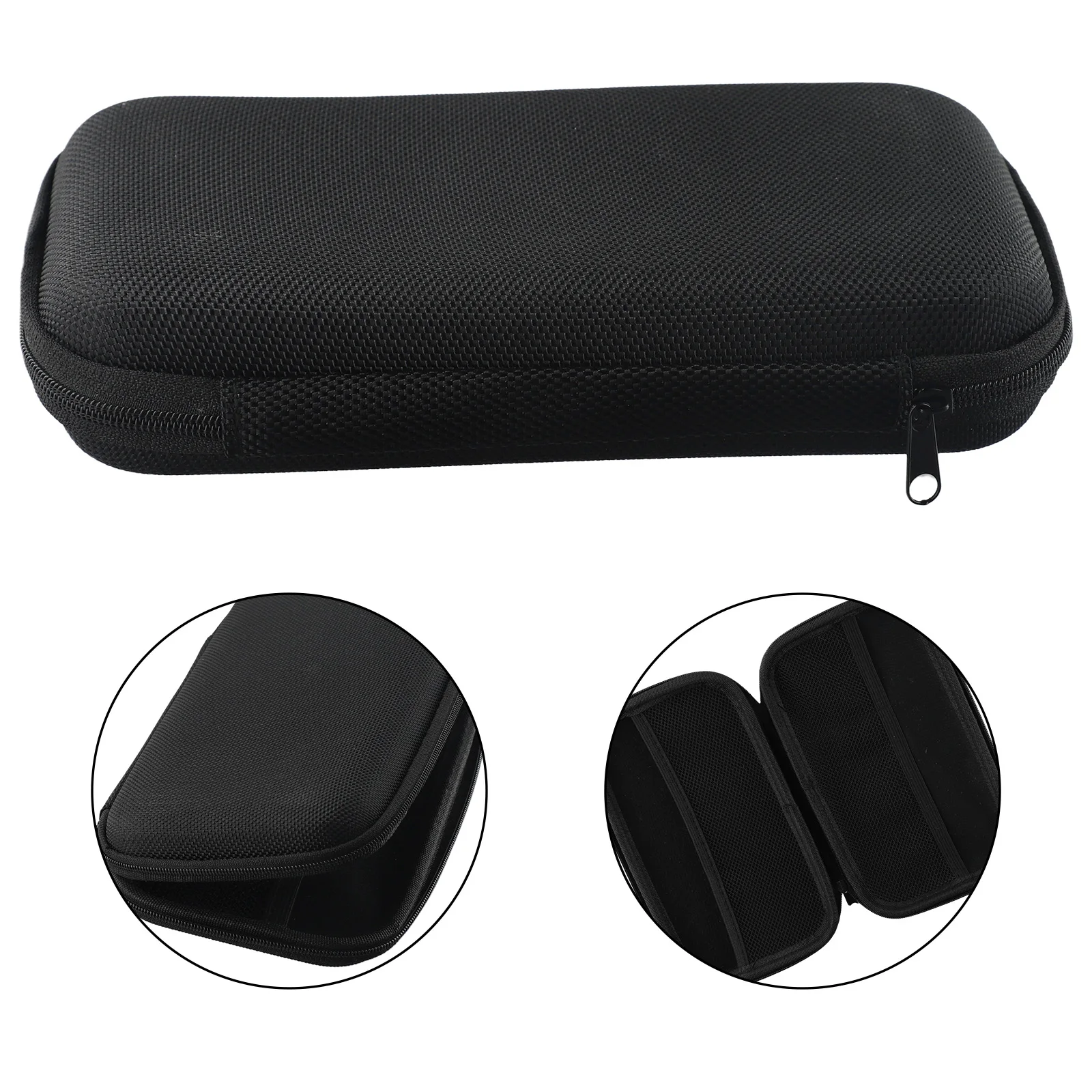 

Storage Bag Microphone Case Zippers Bag 103g Black Lapel Rubber+Solid Wood Storage Box With EVA Bag Mic Portable