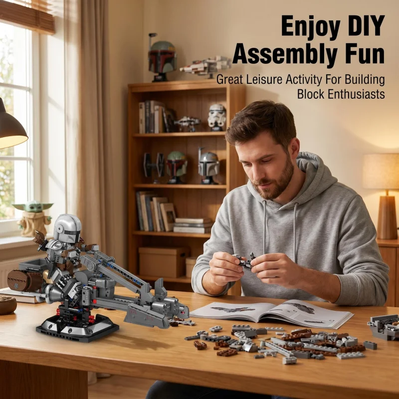

Armored Warrior Speeder Bike Model Kit with Detailed Figure & Base