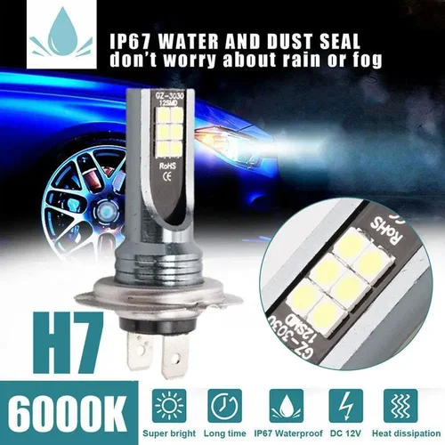 Bombilla de faro LED H7 H1 H3 H7 H4 H11 12V 26000LM faro LED de coche de alta potencia 6000K faro automático Led H4 H7 bombillas LED