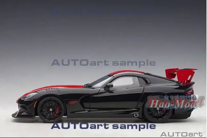 Autoart 1:18 Para DODGE VIPER ACR 2017, Modelo de Auto de Metal Fundido a Presión, Simulación en Negro/Gris/Azul, Juguetes, Regalos, Colección
