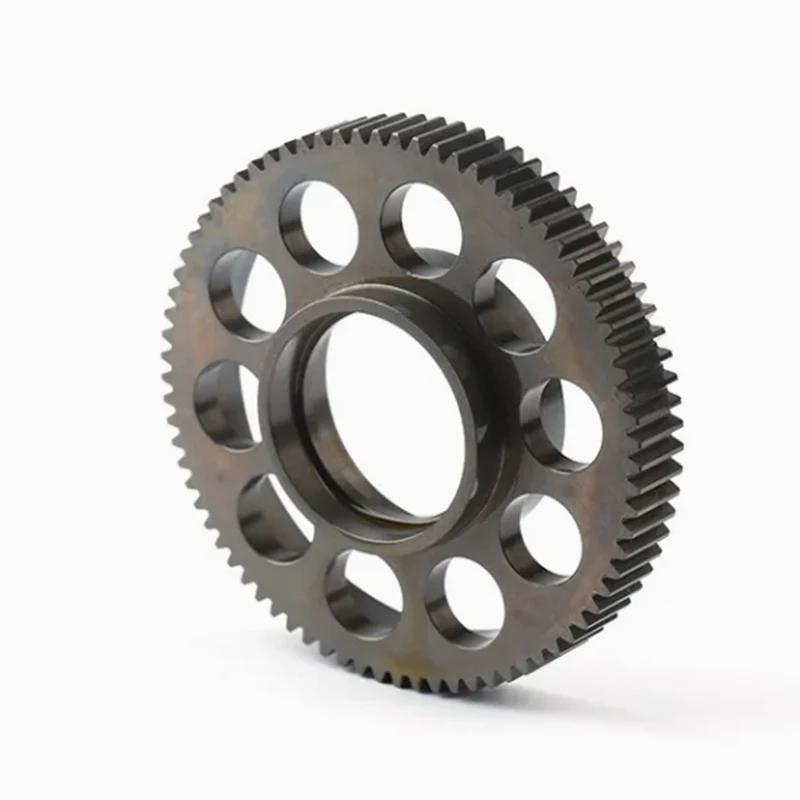 

Изготовленная на заказ 5-осевая обработка с ЧПУ из легированной стали, прямая зубчатая шестерня с отверстиями для снижения веса