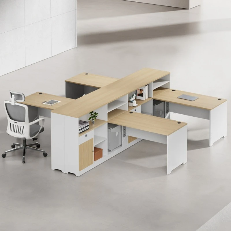E0 level staff office desk and chair combination modern simple four-person staff office computer desk screen workstation
