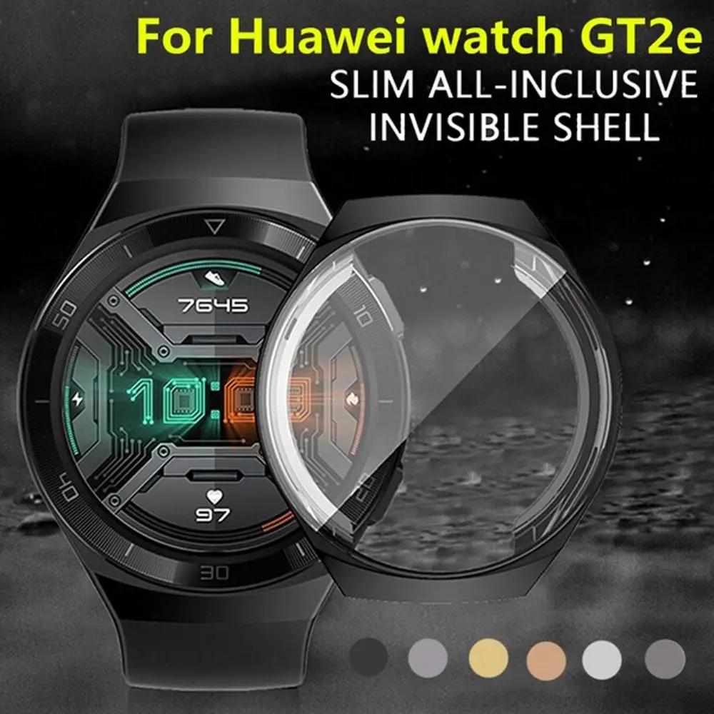 Clear Soft Plating Protective Case Full Watch Cover Screen Protector TPU Watch Case For Huawei Watch GT 2e