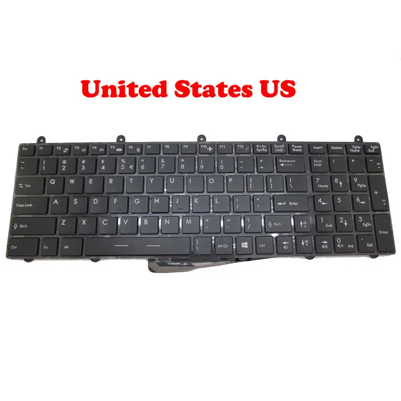 

Laptop Backlit Keyboard For Avell G1513 Max G1513 fire G1713 Max G1713 fire English US Black With Frame New