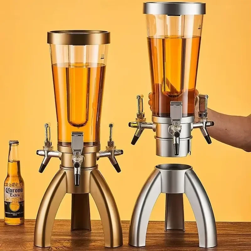 Three Head Sprayer Beer Dispenser Eco Friendly Plastic Cocktail Tower Bar Accessories Modern Minimalist Design for Family
