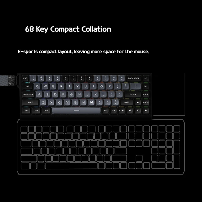 IYX Mu68 Magnetic Switch Gaming Keyboard Aluminum Alloy 8000hz Quick Trigger Rgb Mechanical Keyboard Hot Swap Pc Gamer Valorant