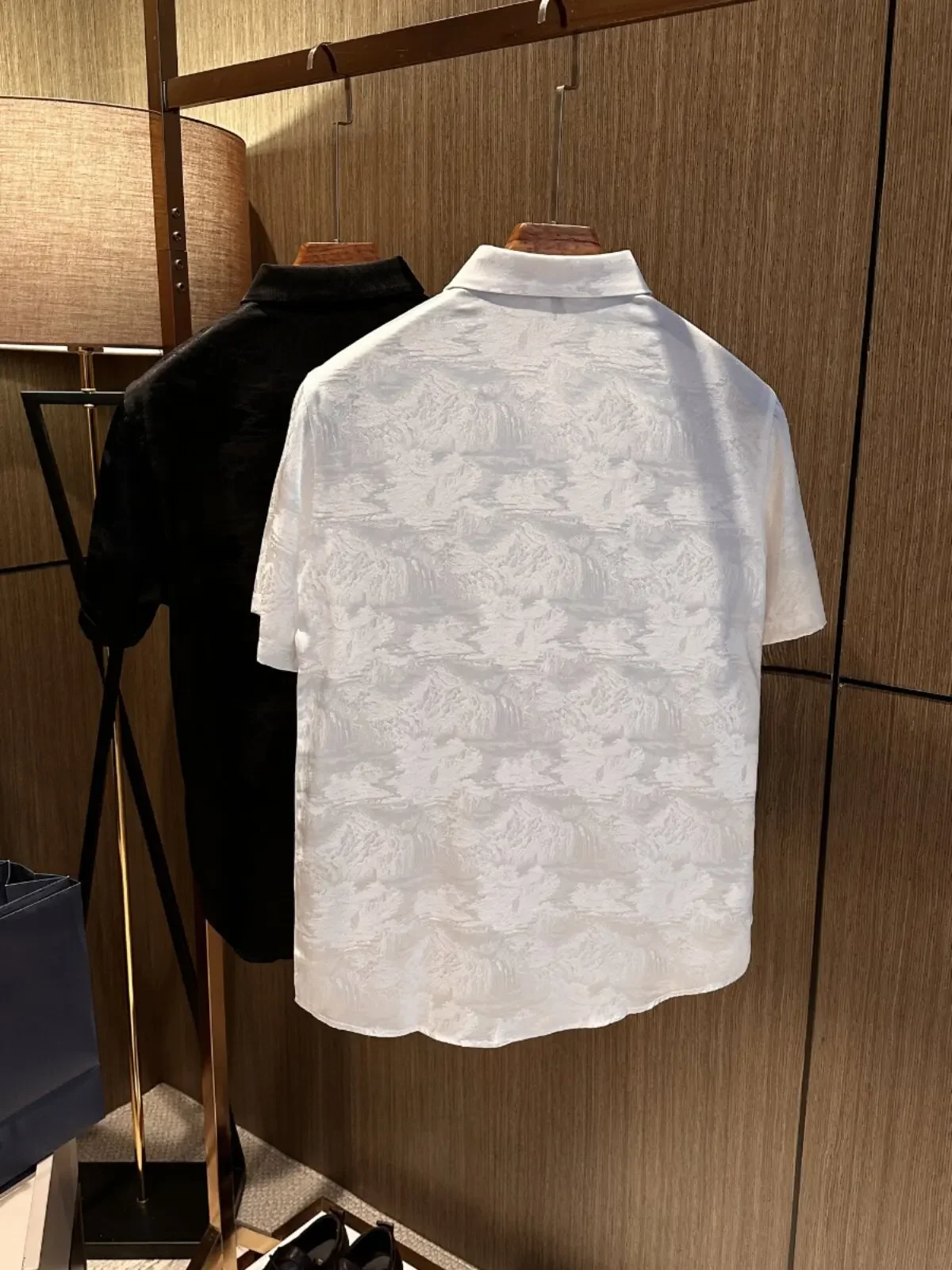 New Chinese style mulberry silk! 26 Summer new men's high-end light luxury casual shirt silk short-sleeved shirt
