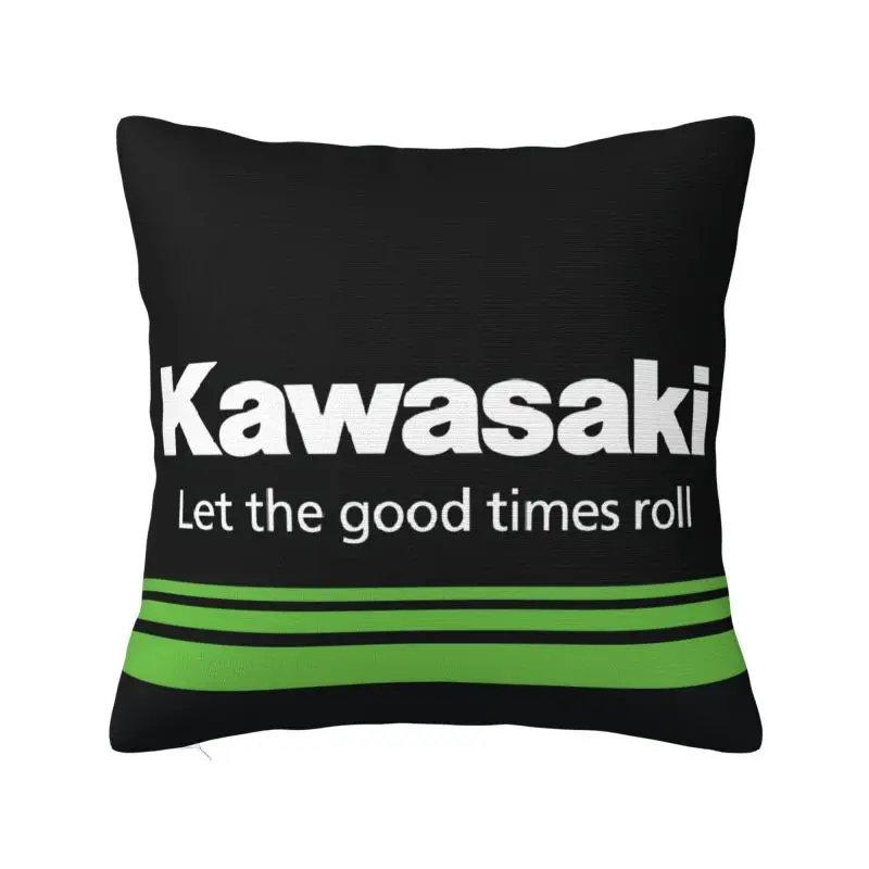 

Custom Kawasakis Motorcycles Sport Racing Luxury Throw Pillow Cover Sofa Cushion