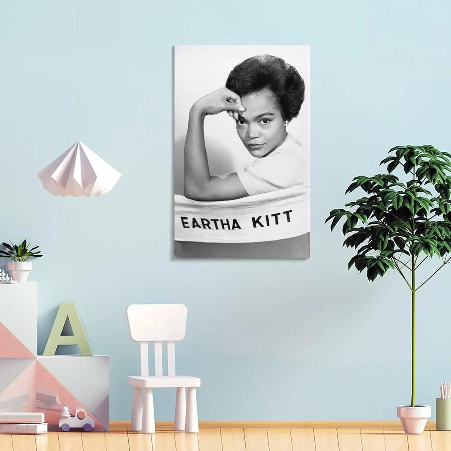 ملصق مطبوع عتيق باللونين الأبيض والأسود من Eartha Kitt (6) ملصق أعمال فنية رائعة لوحة فنية جدارية مطبوعة على القماش