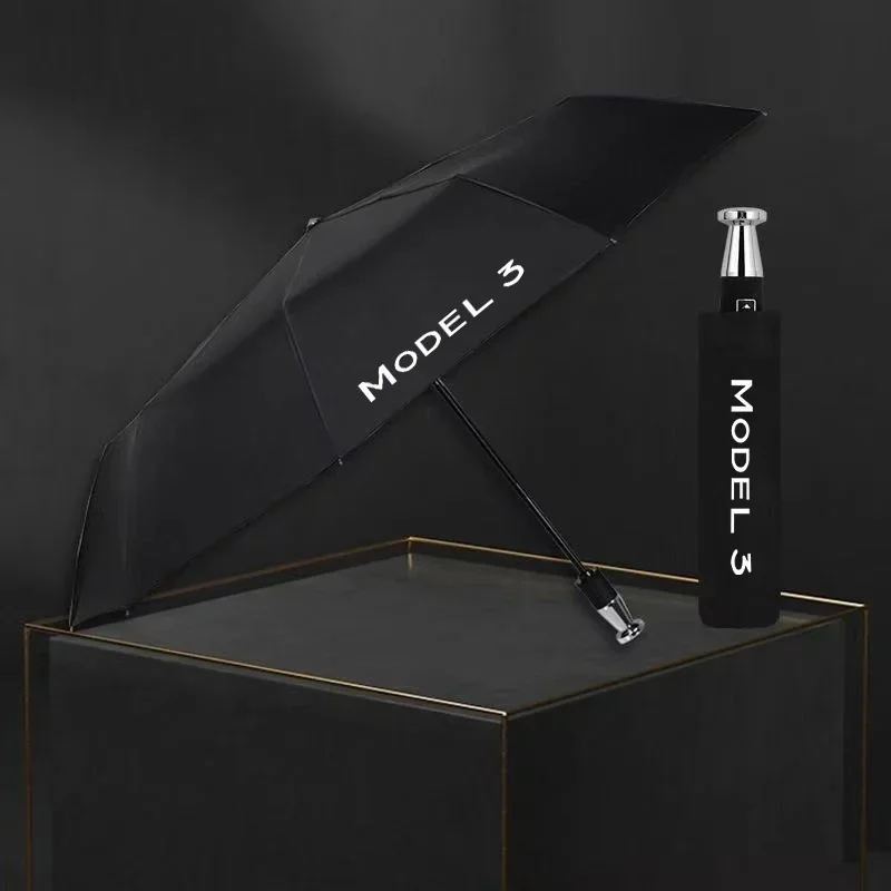 For Tesla Model 3 Car Automatic Folding Windproof Sunshade Umbrella Automatically folding umbrella Automobile Accessories
